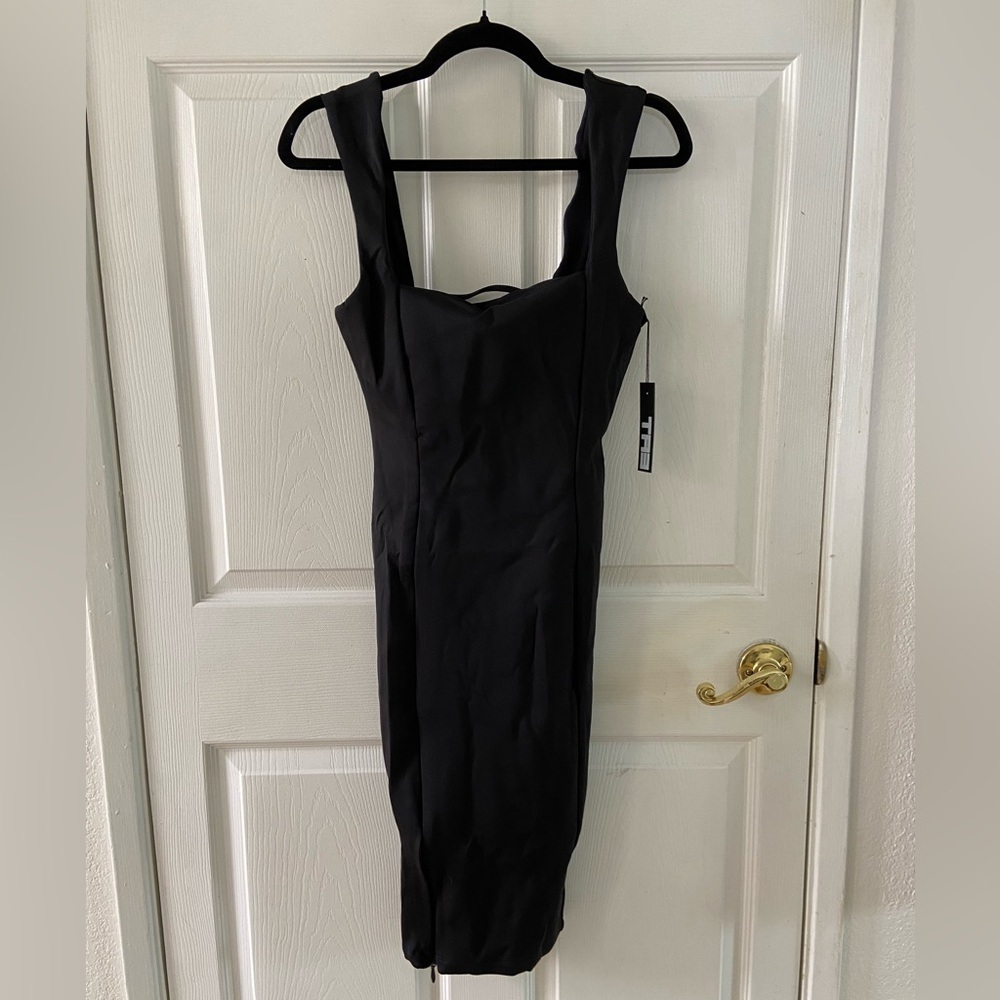 NWT Ta3 Squarey Black Shapewear Corset Pencil Dress Women’s Size Large Short - Picture 2 of 9
